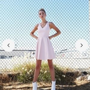 AS by DF kathryn leather dress color pink champagne size S